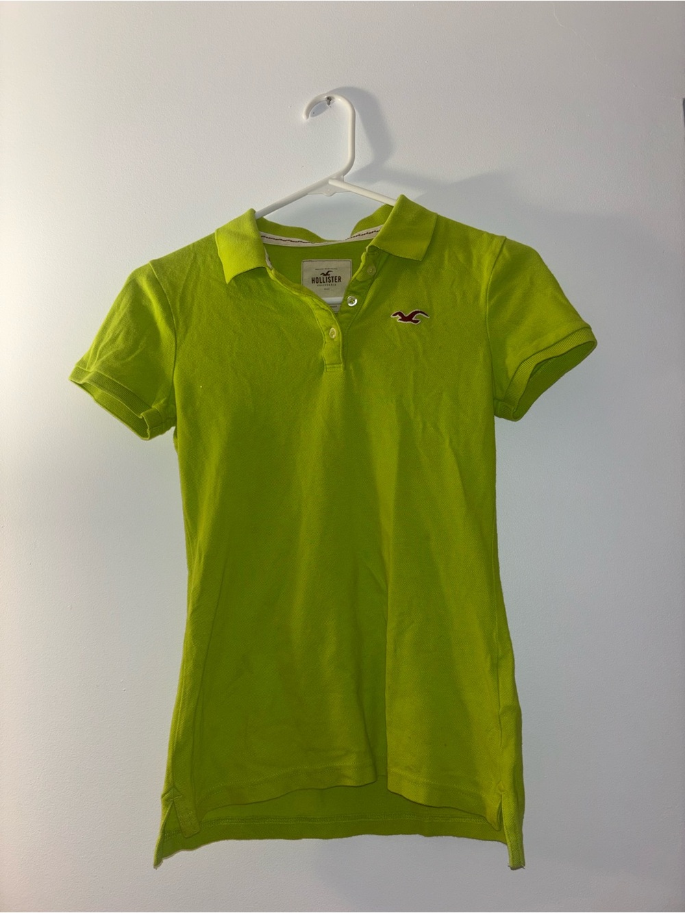 Hollister Bright Lime Green Girls Polo